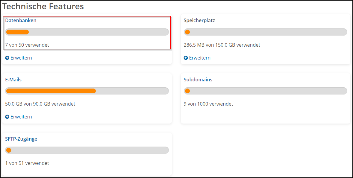Technische Features Technische Features