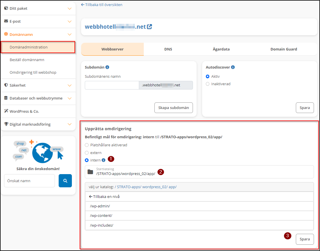 WP - Upprätta omdirigering WP - Upprätta omdirigering
