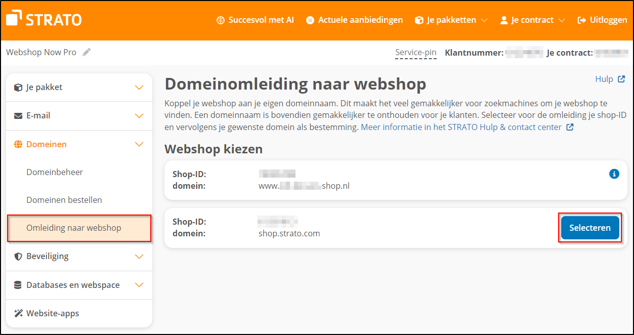 Webshop-Omleiding Webshop-Omleiding