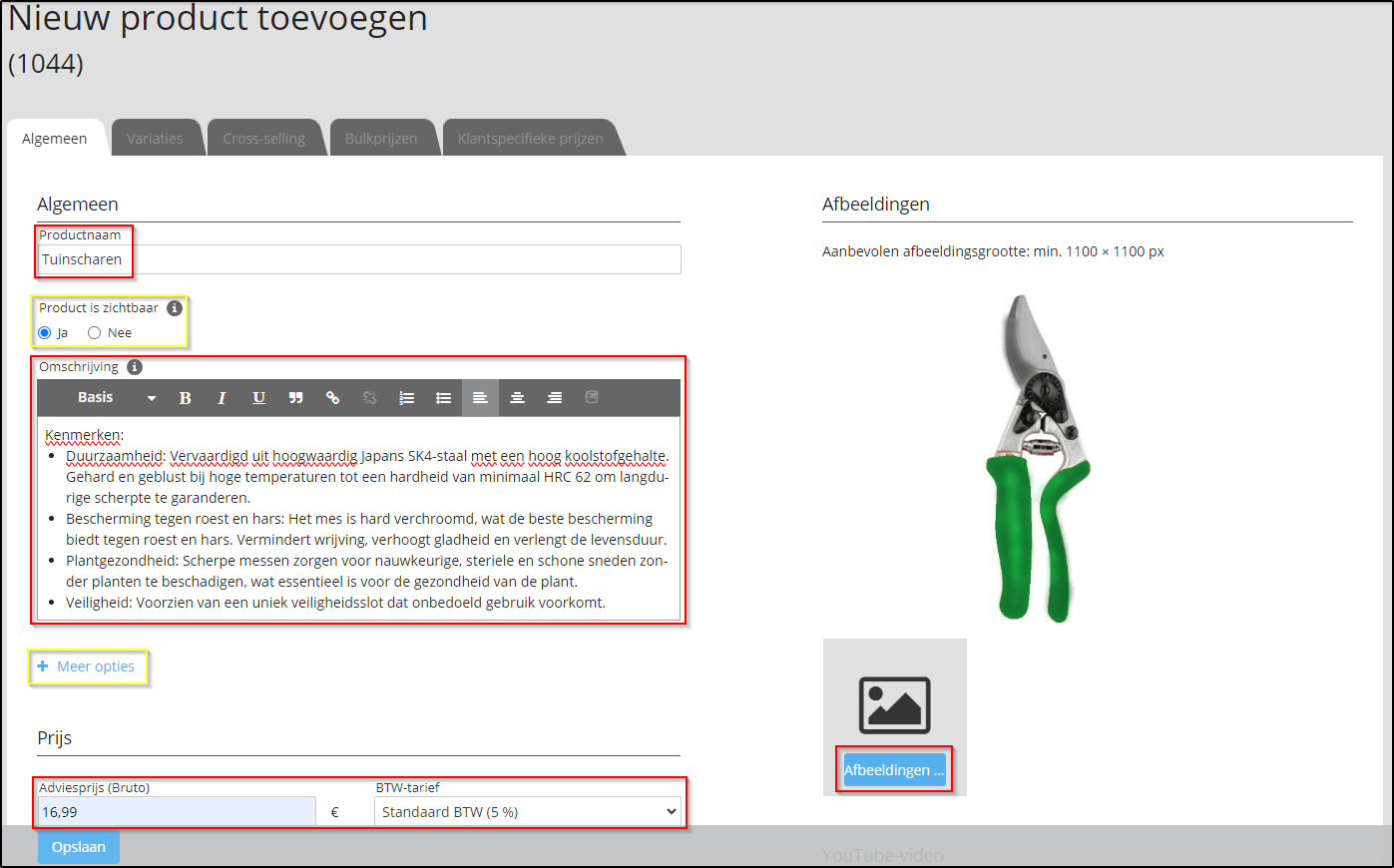 Productinformatie Productinformatie