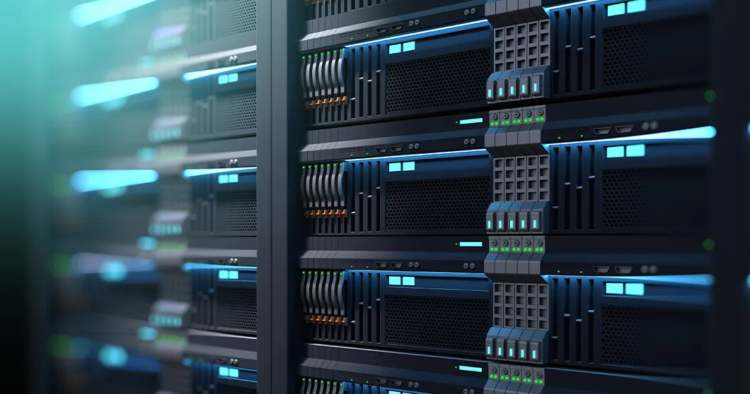 Windows Server-Racks im Rechenzentrum